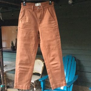 Everlane straight leg crop, cocoa brown